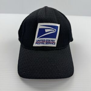 USPS United States Postal Service Flexfit Hat Black Stretch Cap Yupoong